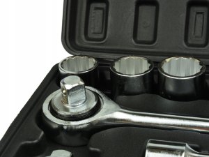 KLUCZE NASADOWE 3/4'' DUŻE NASADKI ZESTAW TIR CRV KUTE 21 ELEMENTÓW 12-KĄT 5