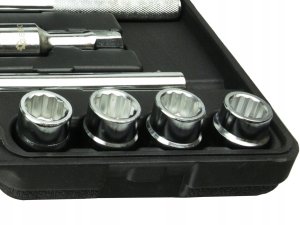 KLUCZE NASADOWE 3/4'' DUŻE NASADKI ZESTAW TIR CRV KUTE 21 ELEMENTÓW 12-KĄT 7