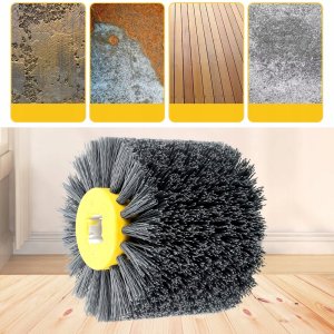 SZCZOTKA NYLONOWA DO SATYNIARKI 120X100 DREWNA GRZEBIEŃ ŚCIERNICA WALCOWA 3