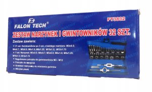 ZESTAW GWINTOWNIKÓW I NARZYNEK M3-M12 32 ELEMENTÓW 3