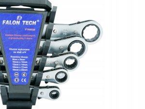 Falontech KLUCZE OCZKOWE Z GRZECHOTKĄ ZESTAW 5el 6-22 2