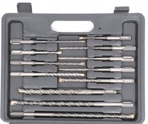 WIERTŁA I DŁUTA DO BETONU 17 EL SDS PLUS WIERTŁO ZESTAW WIERTEŁ I DŁUT 2