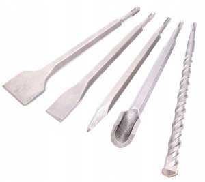 WIERTŁA I DŁUTA DO BETONU 17 EL SDS PLUS WIERTŁO ZESTAW WIERTEŁ I DŁUT 10