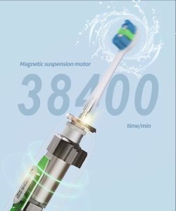 Szczoteczka Soniczna SARMOCARE X700 IPX7 38400 VPM 5 Trybów Etui + Końcówki 6