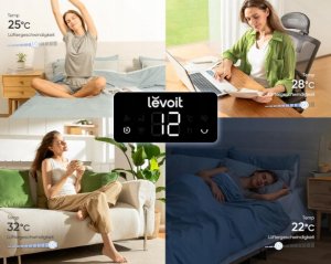 Wentylator Levoit wentylator kolumnowy silnik DC 20dB 26W 4 tryby z pilotem 4