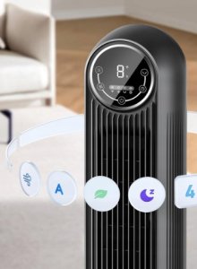 Dreo wentylator kolumnowy 20dB 10m zasięgu 4 tryby oscylujący 90 DRHTF007 4