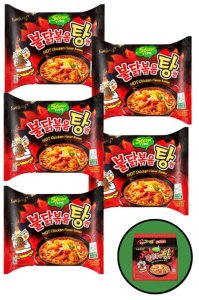 Zestaw 5x buldak stew ostra zupka spicy hot kurcza samyang 1