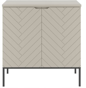 Kaszmirowa ryflowana szafka z blatem 80 cm ASPEN-09 czarne nóżki 2