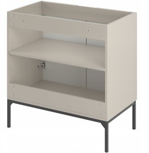 Kaszmirowa ryflowana szafka z blatem 80 cm ASPEN-09 czarne nóżki 4