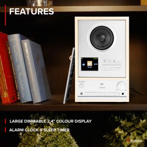 Radio internetowe DAB+/FM BT WIFI Canzo Audizio jasne drewno one size 23