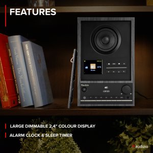 Radio internetowe DAB+/FM BT WIFI Canzo Audizio ciemnoszare one size 24