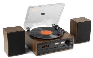 Gramofon retro Boston CD USB radio DAB głośniki Audizio one size 16