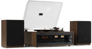 Gramofon retro Boston CD USB radio DAB głośniki Audizio one size 4