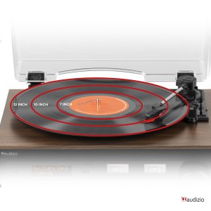 Gramofon retro Boston CD USB radio DAB głośniki Audizio one size 6