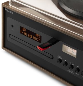 Gramofon retro Boston CD USB radio DAB głośniki Audizio one size 7