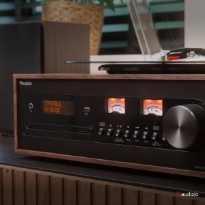 Gramofon retro Boston CD USB radio DAB głośniki Audizio one size 8