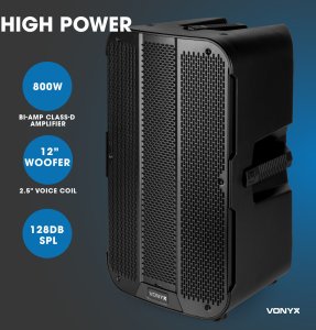 Kolumna aktywna 1sz 12'' 800W z Bi-amp DSP Vonyx one size 13