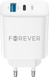 Ładowarka Forever ładowarka sieciowa PD QC TC-07-30AC 1x USB-C 1x USB 30W biała 2