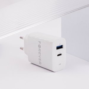 Ładowarka Forever ładowarka sieciowa PD QC TC-07-30AC 1x USB-C 1x USB 30W biała 6