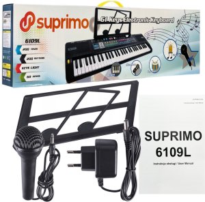 SUPRIMO 6109L keyboard edukacyjny bateryjny podświ 8