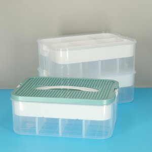 Organizer pudełko pojemnik na klocki zabawki drobiazgi z pokrywą przegródkami 3 piętra warstwy Kik Sp. z o. o. Sp. k. 11