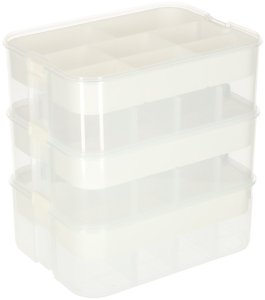 Organizer pudełko pojemnik na klocki zabawki drobiazgi z pokrywą przegródkami 3 piętra warstwy Kik Sp. z o. o. Sp. k. 4