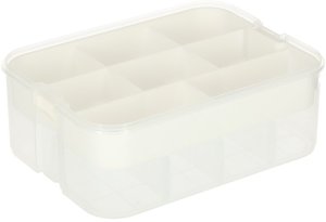 Organizer pudełko pojemnik na klocki zabawki drobiazgi z pokrywą przegródkami 3 piętra warstwy Kik Sp. z o. o. Sp. k. 6