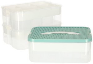 Organizer pudełko pojemnik na klocki zabawki drobiazgi z pokrywą przegródkami 3 piętra warstwy Kik Sp. z o. o. Sp. k. 8