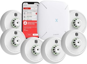 Zestaw FHX6 X-Sense 6x Czujki temperatury XH02-M + Stacja WiFi SBS50 1