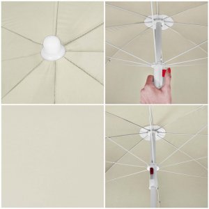 Parasol plażowy z pokrowcem, składany parasol do ogrodu, beżowy UNIWERSALNY 9