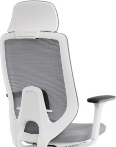 Krzesło biurowe SENSE7 Nakai Biało-szare 10