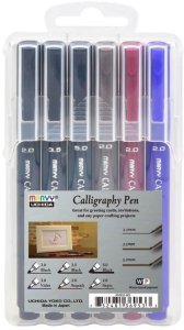 Cienkopisy kaligraficzne 3 grubości 6szt 1
