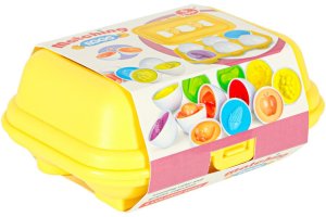 Układanka edukacyjna sorter dopasuj kształty jajka montessori owoce warzywa 6szt Kik Sp. z o. o. Sp. k. 11