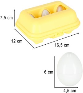 Układanka edukacyjna sorter dopasuj kształty jajka montessori owoce warzywa 6szt Kik Sp. z o. o. Sp. k. 10