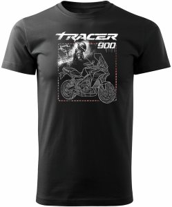 Koszulka motocyklowa z motocyklem na motor Yamaha Tracer 9 900 męska czarna XXL 1