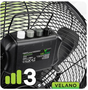 WENTYLATOR PODŁOGOWY PRZEMYSŁOWY WIATRAK BIUROWY MOCNY 50CM PRZENOŚNY 125W 4