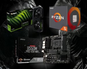 Komputer BSG Raptor V24 AMD Ryzen 5 NVIDIA RTX 5060 32GB DDR4 1000GB SSD Windows 11 11