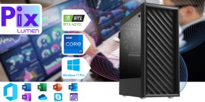 Komputer Pix Lumen V4 Intel Core i7 NVIDIA GeForce RTX 4070 64GB DDR4 2000GB SSD Windows 11 10
