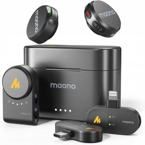 MAONO Bezprzewodowy mikrofon Lavalier do telefonu/aparatu/PC 48 kHz/24bit 1