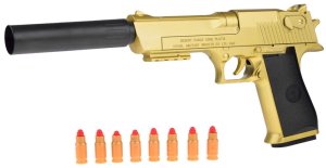Pistolet do strzelania naboje piankowe tłumik dla dzieci ZA4817 7