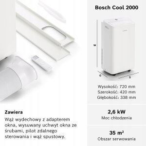 Klimatyzator Bosch Mobile Air Conditioner | Cool 2000 | Suitable for rooms do 88 m³ | biały 4