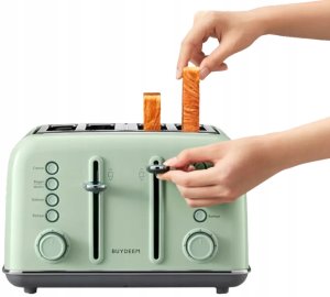 BUYDEEM Toster na 4 kromki, model DT640E, kolor Cozy Greenish, EU 5