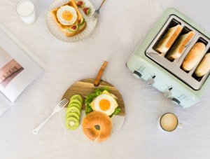 BUYDEEM Toster na 4 kromki, model DT640E, kolor Cozy Greenish, EU 7