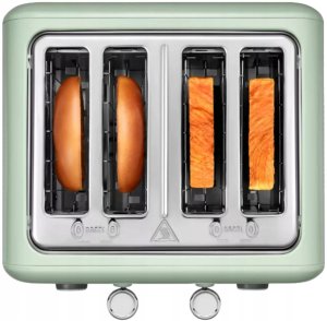 BUYDEEM Toster na 4 kromki, model DT640E, kolor Cozy Greenish, EU 9
