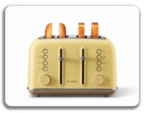 BUYDEEM Toster na 4 kromki, model DT640E, kolor Mellow Yellow, EU 13