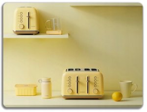 BUYDEEM Toster na 4 kromki, model DT640E, kolor Mellow Yellow, EU 7
