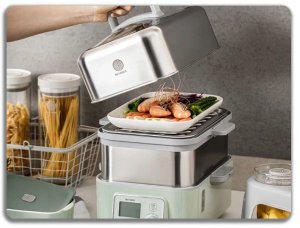 BUYDEEM Parowar 5L, model G564, kolor Cozy Greenish, EU 5