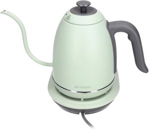 BUYDEEM Czajnik typu Gooseneck z regulacją temperatury, K821, kolor Cozy Greenish, EU 2