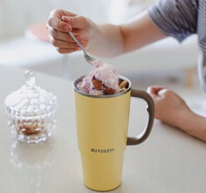 Mellow Yellow BUYDEEM Kubek termiczny ze słomką 700 ml, model DS57, kolor 2