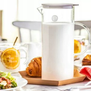 BUYDEEM Szklany Dzbanek z silikonową pokrywką 1200ml, model CD2003 3